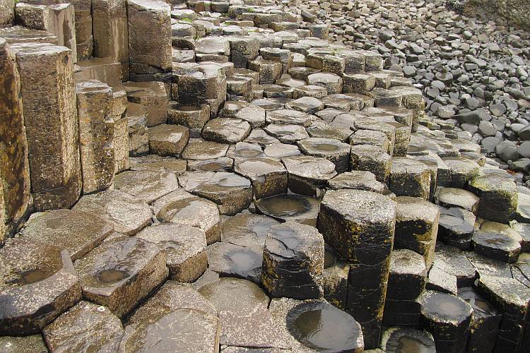 Columnar basalt at Giant's Causeway