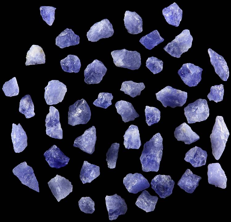 Sodalite sand grains