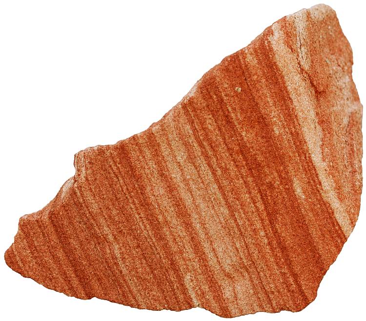 Sedimentary Rock: Small pieces of separate rocks (eroded by wind, rain, ice) that have merged into a singular rock over a ver