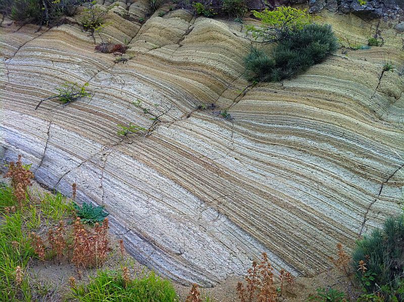 Layered tuff