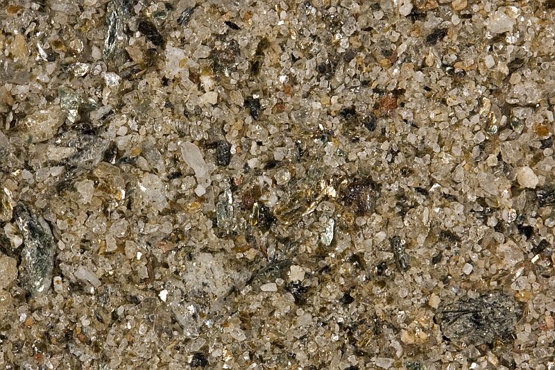 River sand from Sikkim, India. Field of view: 20 mm.