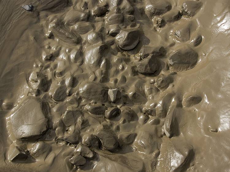 Mud on a riverbed