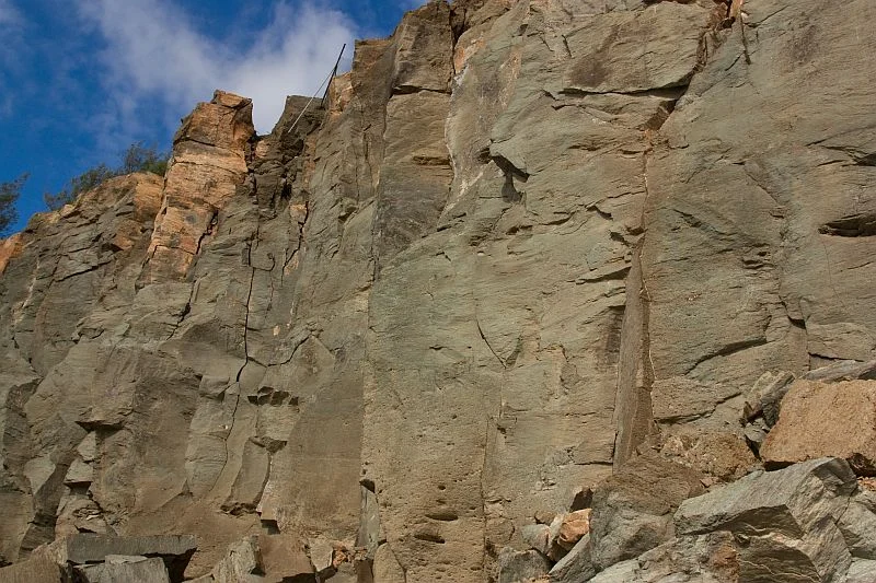 Outcrop of ignimbrite in Gran Canaria