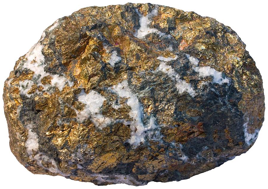 Chalcopyrite with quartz