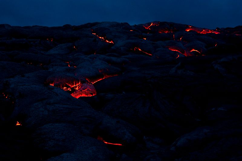 Lava in darkness