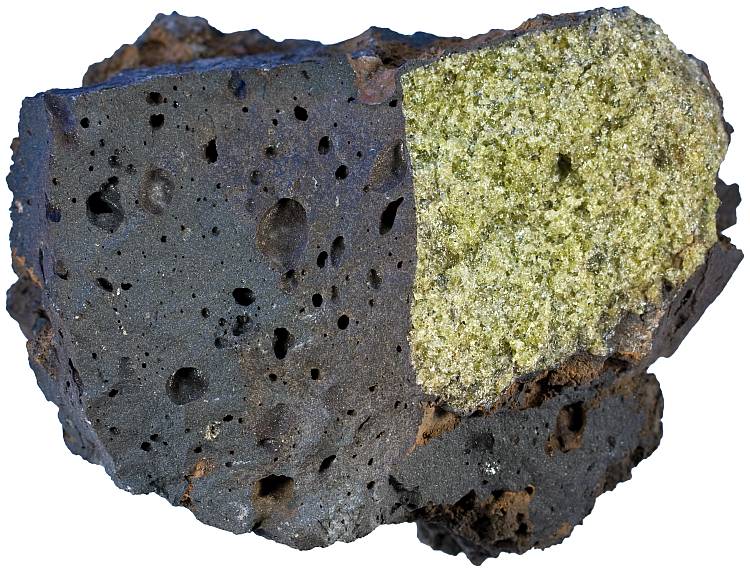 Dunite xenolith in basalt