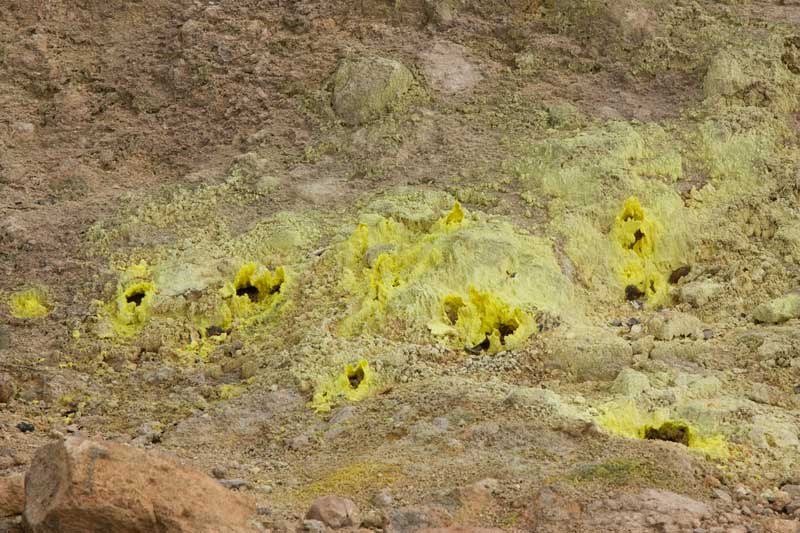 Sulphur Banks, Hawaii. Kilauea-vulkanen