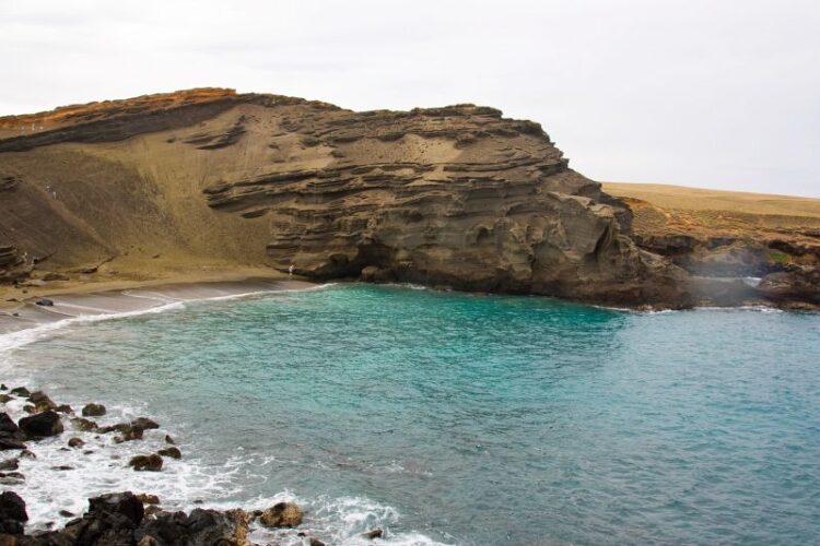 Green sand beach