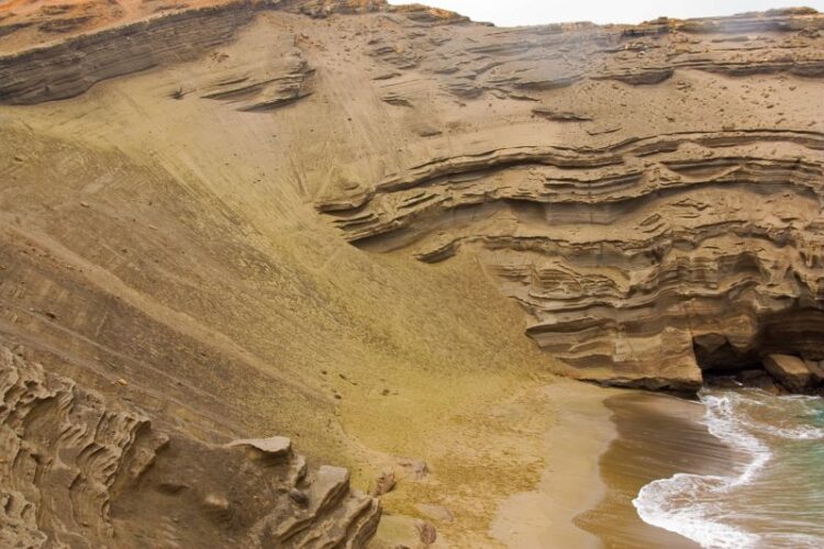Green sand beach