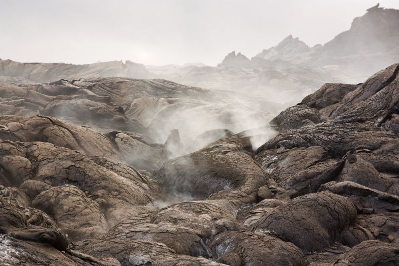 Gaz volcaniques sulfureux dangereux