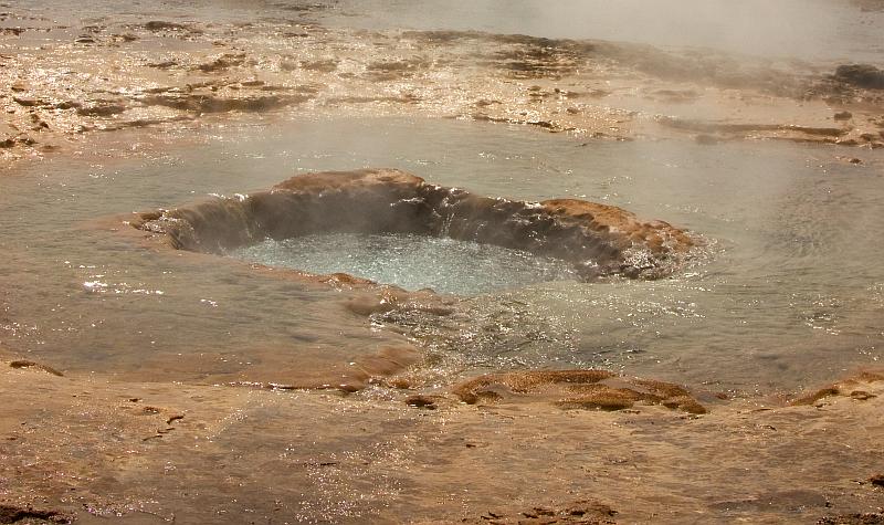 Strokkur after the eruption