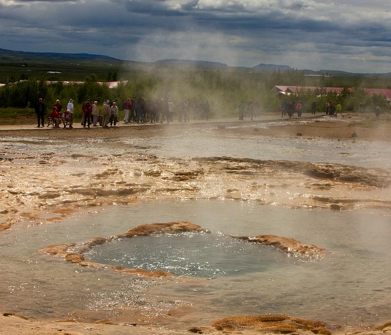 Strokkur before the eruptions