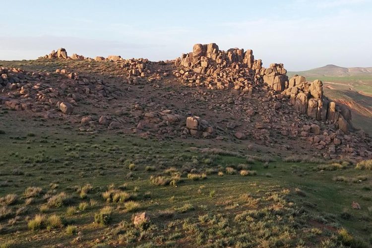 Granite inntrusion outcrop Morocco