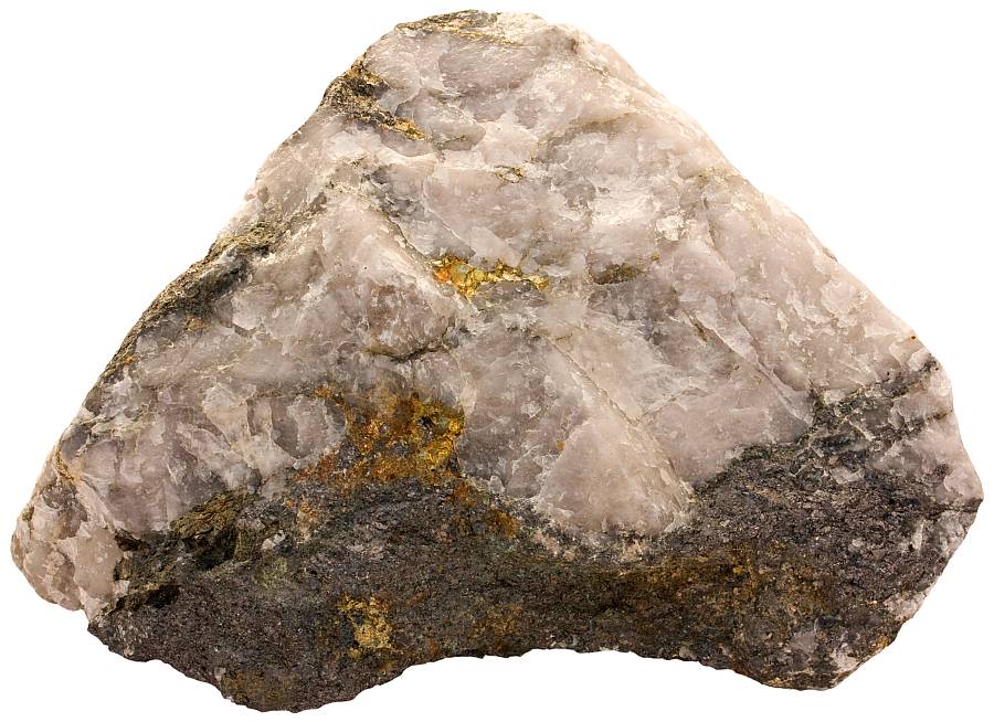 Quartz with ore minerals