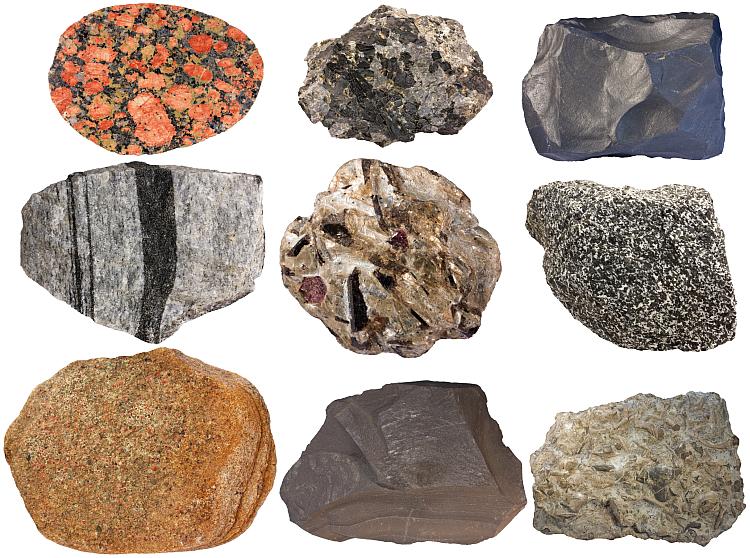 Types of Rocks - Igneous, Sedimentary, Metamorphic