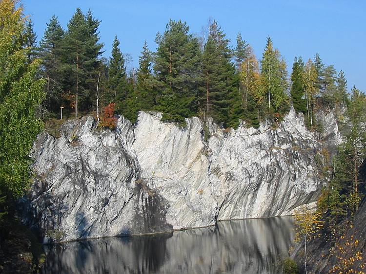 A marble outcrop from Ruskeala