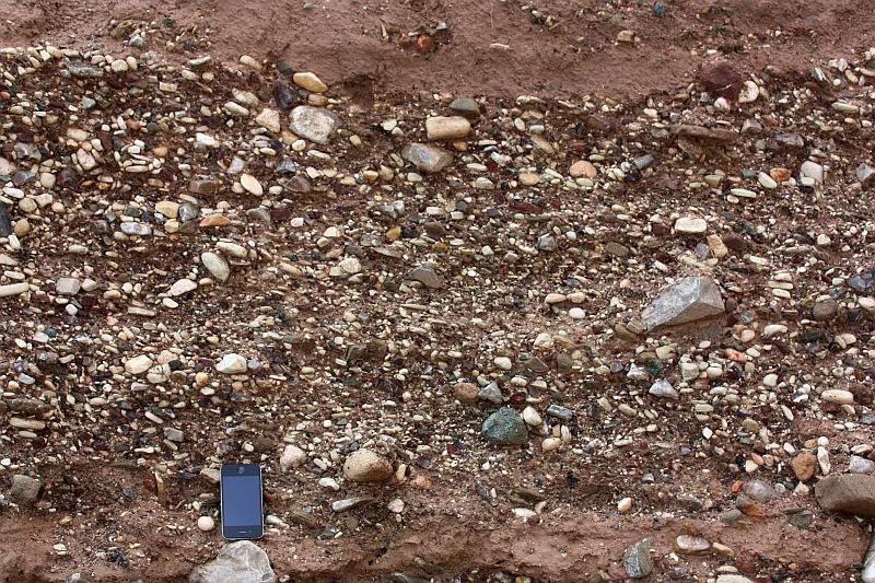 River gravel deposit
