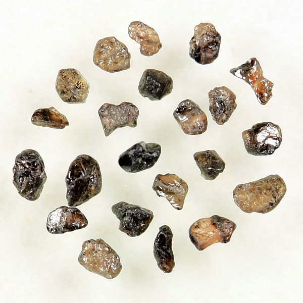 Cassiterite grains