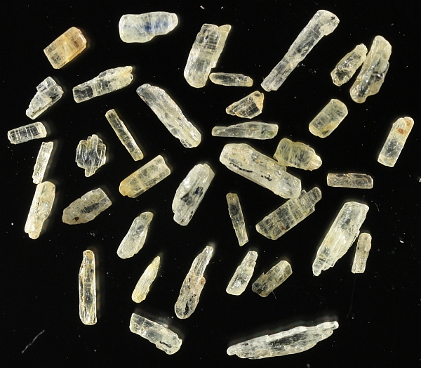 Crystals before removal of dust and halos