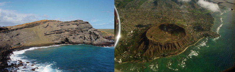 Diamond Head and  Puu Mahana