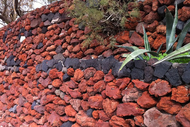 Andesite stone wall