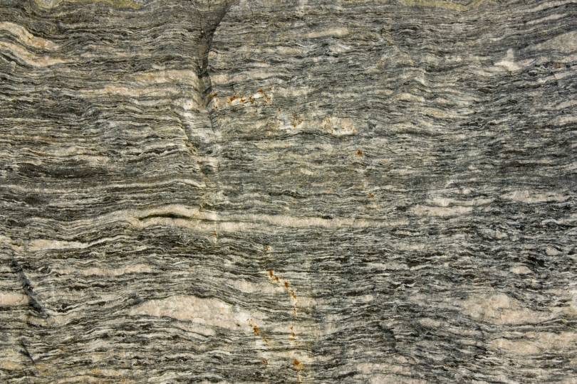 Mylonitic rock surface