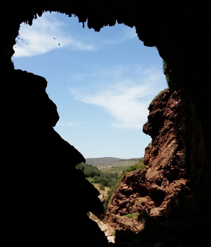 Contour of Africa under Imi n'Ifri natural bridge