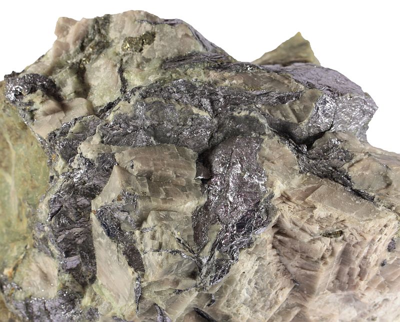 Molybdenite and calcite
