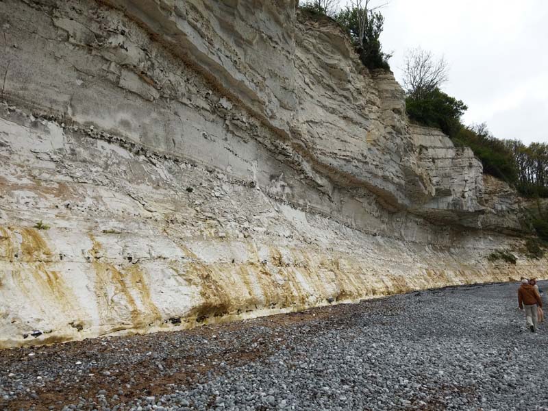 Stevns Klint in Denmark is a world-famous K-T boundary.