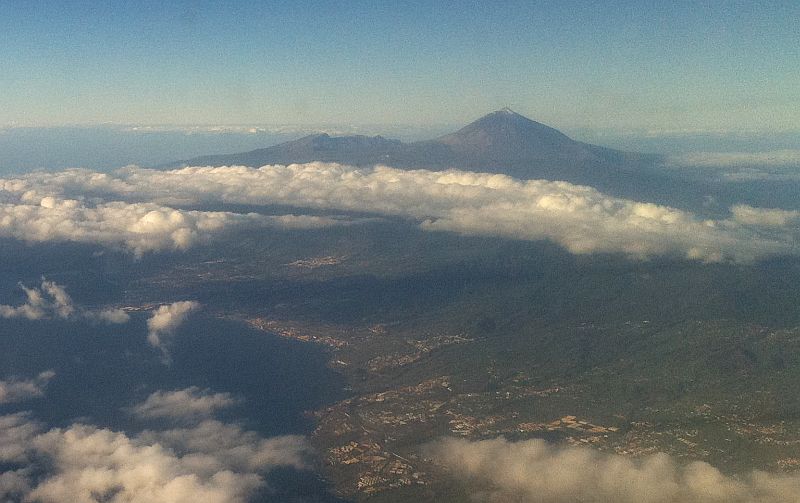 Teide from plane window