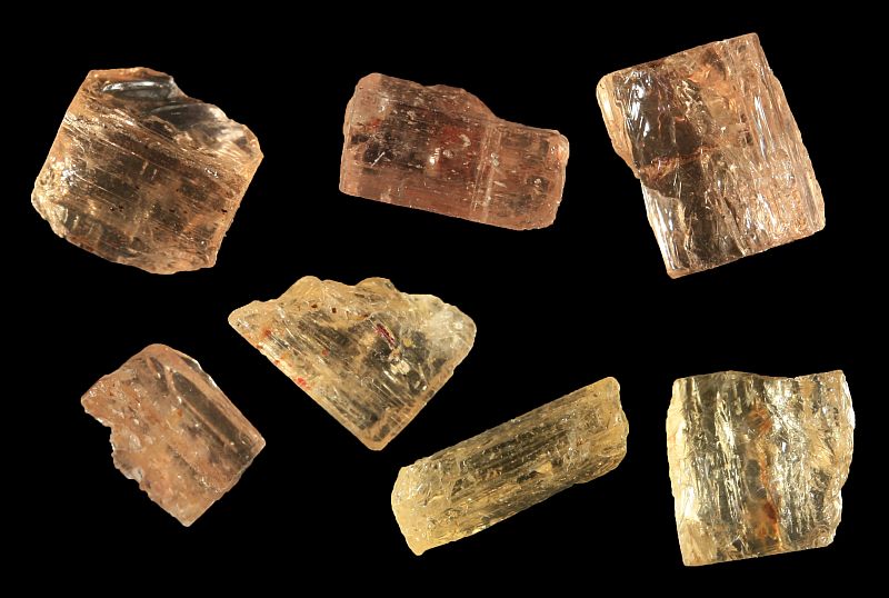 Topaz crystals