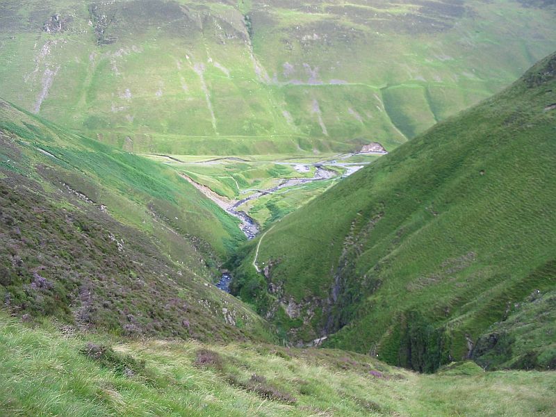 V-shaped valley